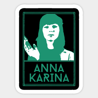 Anna karina\\retro fan artwork Sticker